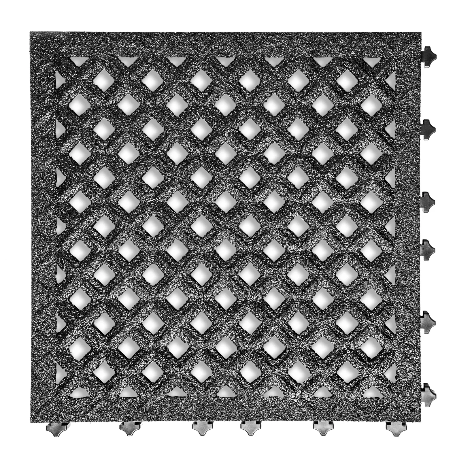 M5 anti-slip drainage mat with bright yellow edging for logistics zones.